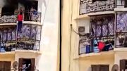 فیلم / همه مات ماندند؛ صعود از ساختمان 10 طبقه برای نجات کودکان