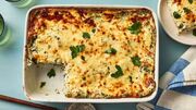 طرز تهیه لازانیای مرغ با سس چیکن آلفردو