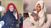 عکس های شیک و مجلسی مریم معصومی بازیگر با حوله تن پوش سفید
