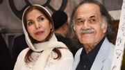 وداع عاشقانه همسر سیروس ابراهیم زاده در مراسم خاکسپاری این بازیگر / بی قراری ها پس از یک ماه انتظار