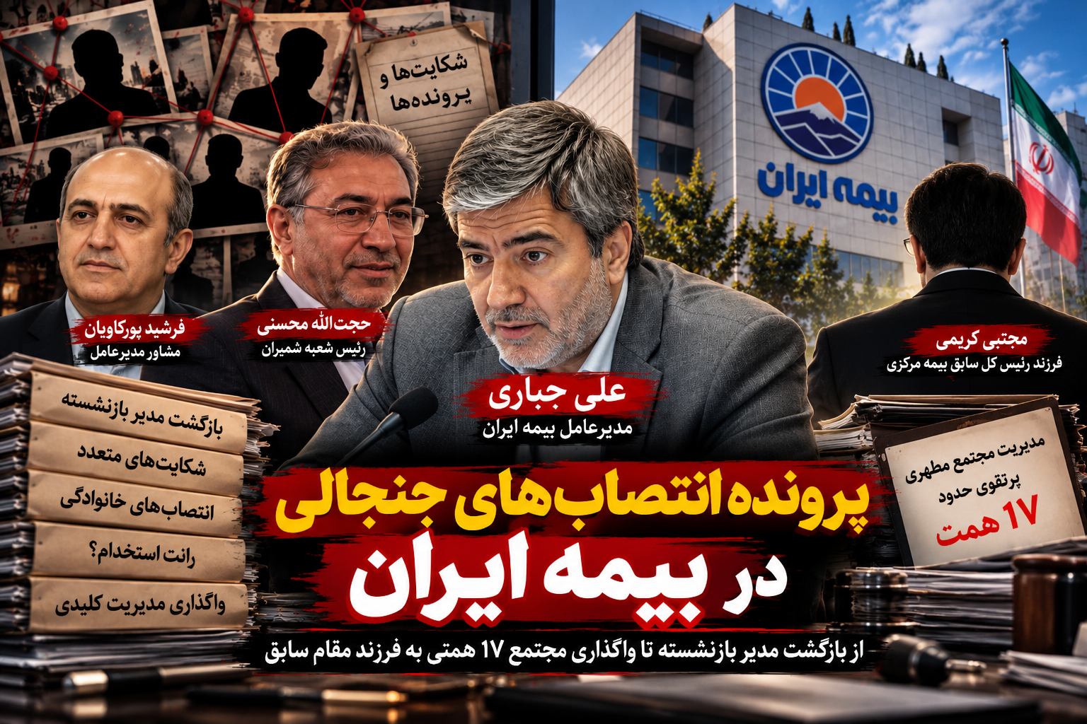 پرونده انتصاب‌های جنجالی بیمه ایران/از مدیر بازنشسته تا آقازاده رییس کل سابق