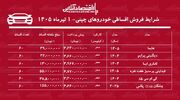 شرایط جدید فروش اقساطی خودروهای چینی