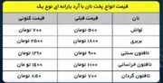 گران فروشی عجیب قیمت نان در تهران