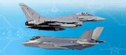 ( تصاویر) مقایسه قابلیت‌ها و نقاط قوت جنگنده‌های Eurofighter Typhoon و F-35 Lightning II