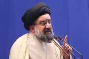 خاتمی: آمریکایی‌ها در تحلیلهایشان گفتند راه سوم مذاکره است؛ اما بنده عرض می کنم که قرآن می گویند مشکلاتمان با مذاکره دو برابر می شود، تنها راه مقاومت است