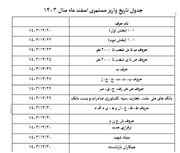 جدول واریز حقوق بازنشستگان بر اساس حروف الفبا