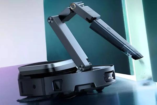 جاروبرقی رباتیکی که مجهز به بازوی مکانیکی است