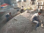 از سبک‌سازی تا اجرای آجرفرش بام بازار حراج غربی