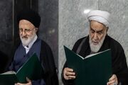 تصویری از علی‌اصغر حجازی و محمدی گلپایگانی در یک قاب + عکس