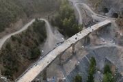 پازگشایی جاده هراز پس از ریزش سنگ