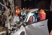 تصادف شدید BMW در بزرگراه همت/ ۳ نفر کشته شدند + عکس و ویدیو