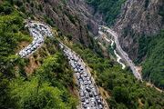 جاده هراز یک طرفه شد