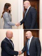 پوشش نانسی در دیدار رئیس‌جمهور لبنان + عکس