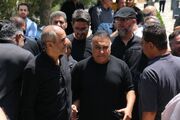 علی دایی، پروین، تاج و استیلی در خاکسپاری برادر حبیب کاشانی