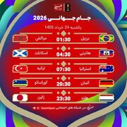 برنامه روز چهارم مسابقات جام جهانی به وقت ایران