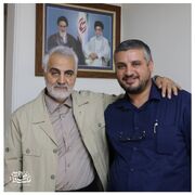 عکس: شهید «حاج علی موسی دقدوق» در کنار شهید سردار سلیمانی