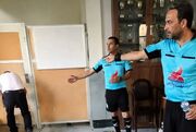 سرقت از داوران لیگ یک در وسط بازی