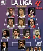 ترکیب منتخب لالیگا در قرن ۲۱ ؛ با حضور رونالدینیو و لیونل مسی و کریستیانو رونالدو