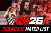 لیست مسابقات شوکیس بازی کشتی کج WWE2K26