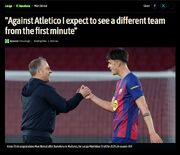 فلیک :'مقابل اتلتیکو انتظار دارم تیمی متفاوت از دقیقه اول ببینم' :