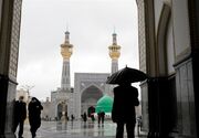 باران رحمت بر گنبد طلا؛ حرم رضوی در آستانه غدیر غرق در طراوت و معنویت