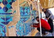 آغاز عملیات مرمت مقرنس‌های نفیس گنبد سلطانیه
