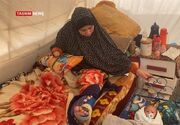 اشک حسرت مادر فلسطینی برای در آغوش کشیدن فرزندان بادست قطع شده