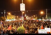صدوپانزدهمین شب ایستادگی یاسوجی‌ها در آمیزه با سوگ علمدار کربلا+تصاویر
