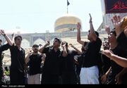 آفتاب سوزان تاسوعا و دل‌های داغ‌تر عاشقان در صحن انقلاب
