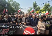 تجدید میثاق مردم اردبیل در پیاده‌روی جاماندگان تشییع+تصاویر
