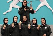 دختران فلوریست چادرملو اردکان بر سکوی قهرمانی لیگ برتر شمشیربازی