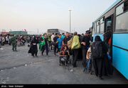 تردد زائران اربعین لرستان از مهران، شلمچه و چذابه با 139 اتوبوس