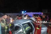 تصادف زنجیره‌ای مرگبار در جاده سرمست گیلانغرب با 7 کشته و مصدوم‌