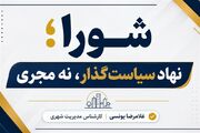 یادداشت| شورا؛ نهاد سیاست‌گذار، نه مجری