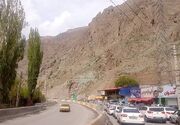 ترافیک سنگین در جاده چالوس و هراز
