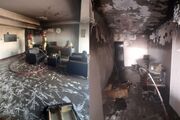 آتش‌سوزی در یک ساختمان تجاری در باغستان کرج