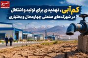 کم‌آبی،تهدیدی برای تولید و اشتغال در شهرک‌های صنعتی چهارمحال و بختیاری