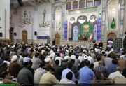 بزرگداشت آیت‌الله العظمی فیاض و شهدای جنگ تحمیلی ۱۲ روزه در حرم بانوی کرامت