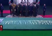 ادای احترام سران قوا و مسئولان نظام به پیکر آقای شهید ایران