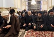 وداع سید عمار حکیم با رهبر شهید ایران در جوار بارگاه ملکوتی حضرت امام رضا (ع)