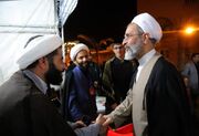 حضور آیت الله اعرافی در زیارت اربعین اباعبدالله(ع) و تقدیر از مواکب و مبلغان