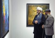 حجت الاسلام محمد قمی از نمایشگاه «مدرسه میناب» بازدید کرد