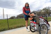 He set out to walk across the U.S. A year later, he reached the East Coast.