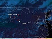 Brush fires rage in Va. and W.Va., whipped by winds and low humidity