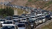 ترافیک در جاده چالوس نیمه سنگین تا سنگین است